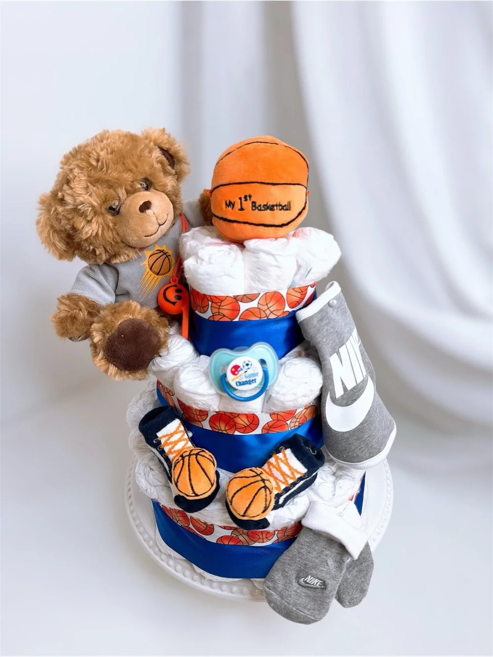 Basketball Diaper Cake, Sport theme, Baby Shower Gift